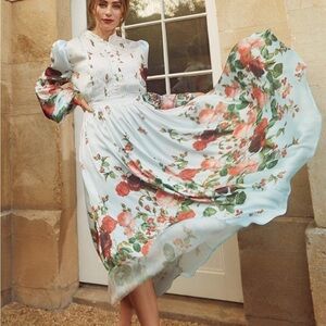 Floral Long Sleeve Maxi Dress